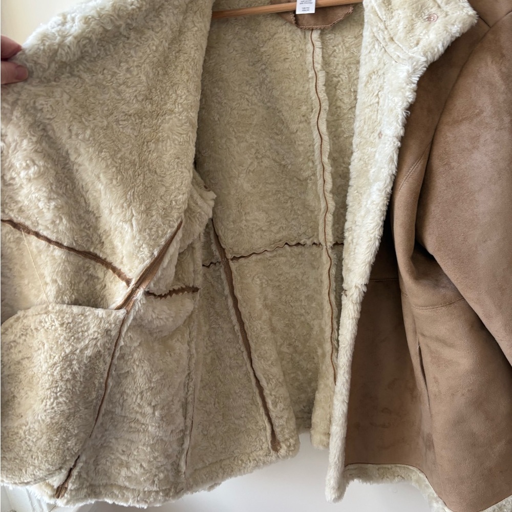 Y2K Faux Suede Shearling Jacket - Picture 6 of 13